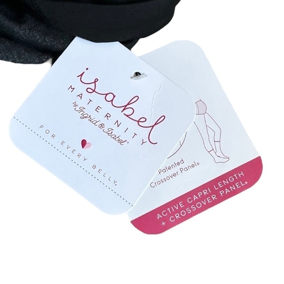 🌺 Isabel Maternity Stretchy Gray Leggings Size XS NWT Comfy Support - Picture 5 of 10